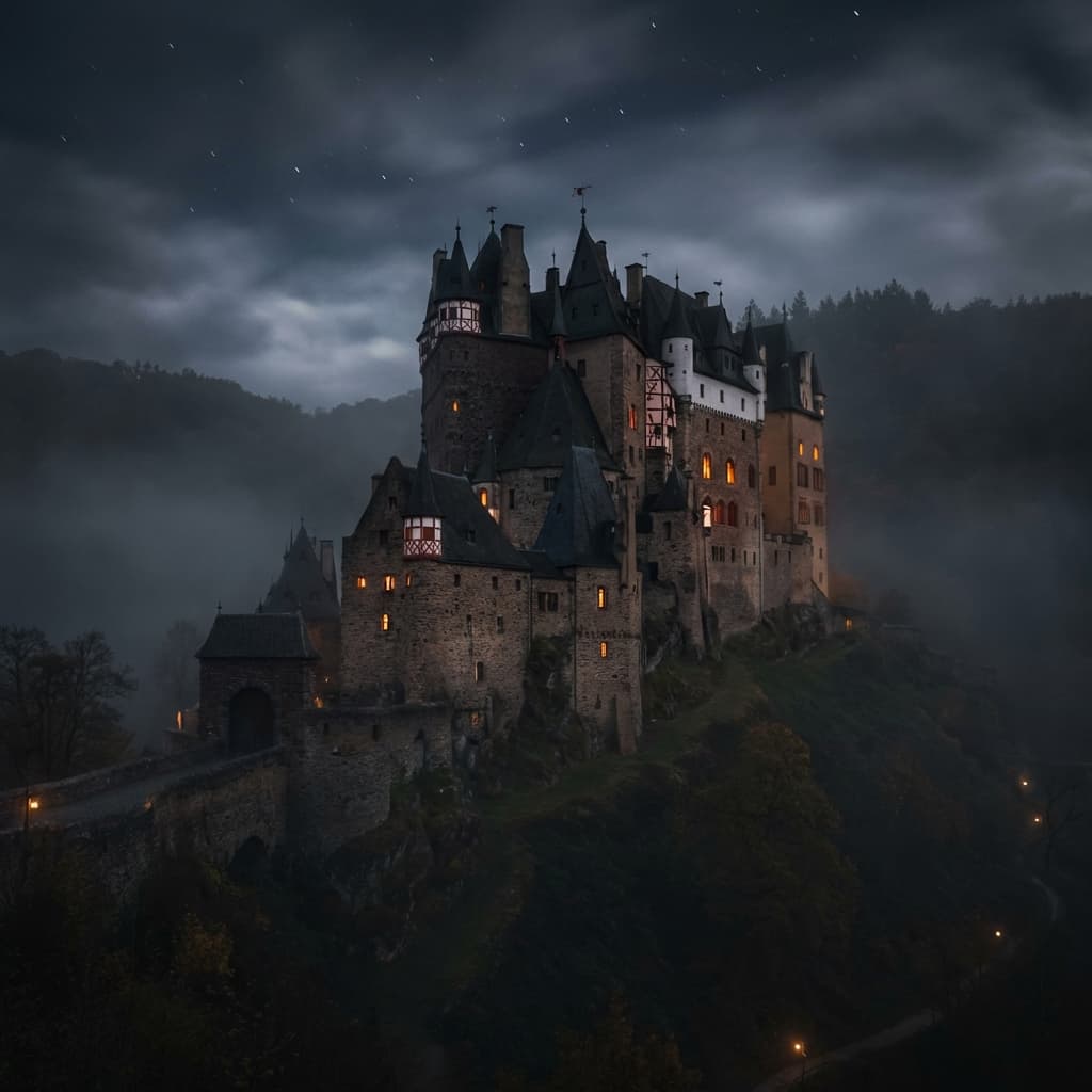 Castle at night